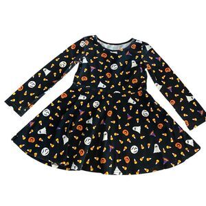 The Children’s Place 100% Cotton Black Halloween Theme Dress Size 2T